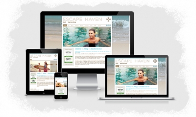 Responsive website designs for EscapeHaven